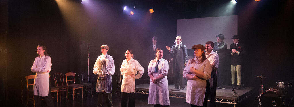 Photograph from The Resistible Rise of Arturo Ui - lighting design by MattSmithLX