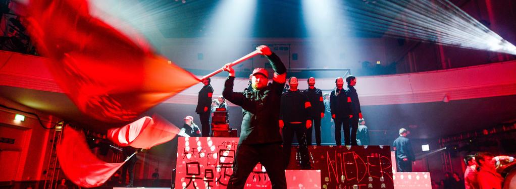 Photograph from Kommilitonen! - lighting design by Katy Morison