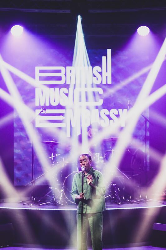 Photograph from SXSW British Music Embassy - lighting design by grahamrobertslx