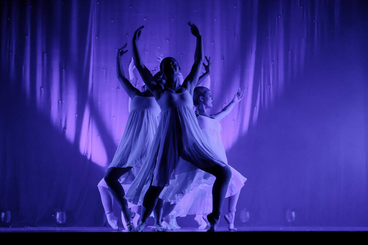 Photograph from Sian Goddard of Dance - lighting design by LeeStoddart