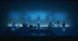 Photograph from Porridge Radio, Live at the Pompidou Centre - lighting design by Edward Saunders