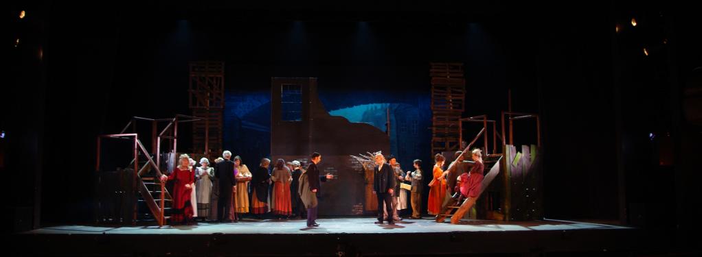 Photograph from Sweeney Todd - lighting design by Eric Lund