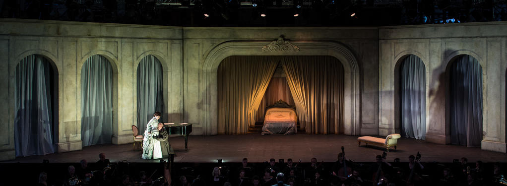 Photograph from The Queen of Spades - lighting design by Simon Corder