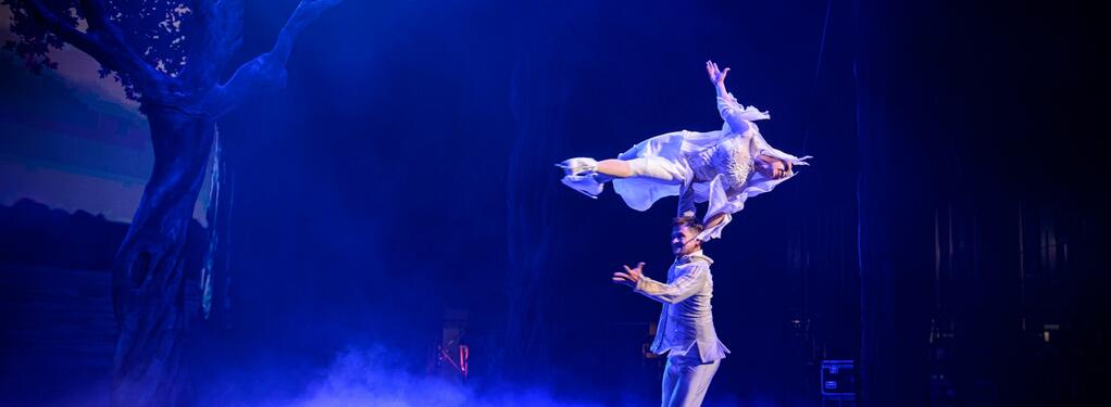 Photograph from Swan Lake on Ice - lighting design by Johnathan Rainsforth