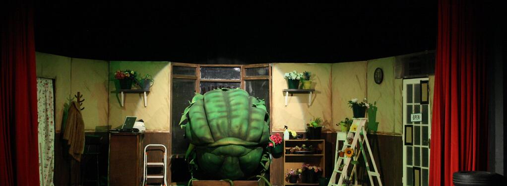 Photograph from Little Shop of Horrors - lighting design by robynlaweslx