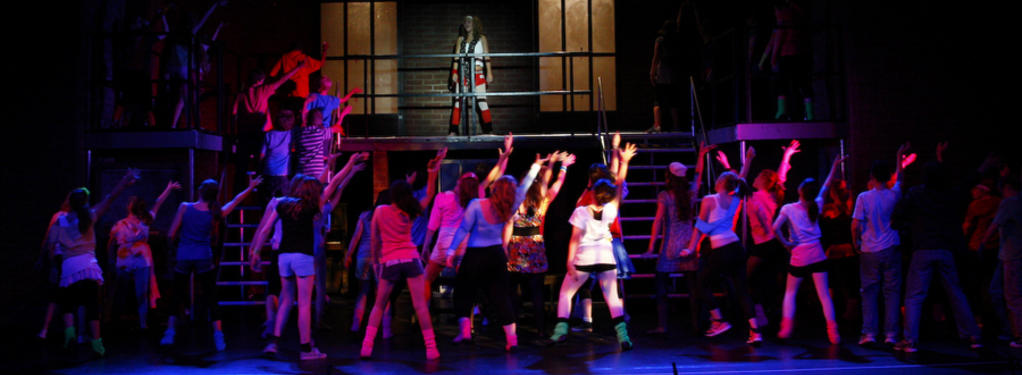 Photograph from Fame The Musical - lighting design by Peter Vincent