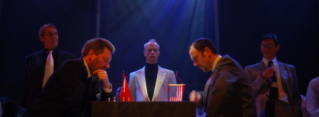 Photograph from Chess - lighting design by Pete Watts