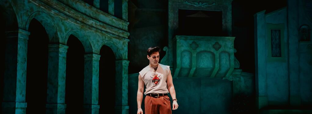 Photograph from Romeo & Juliet - lighting design by James McFetridge