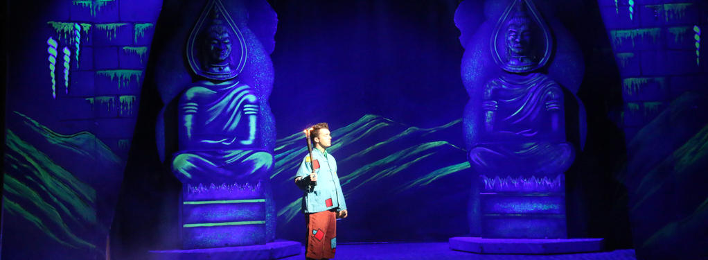 Photograph from Aladdin - lighting design by Andy Webb