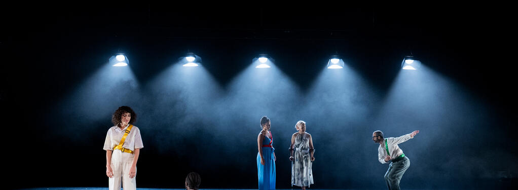 Photograph from In World's Unknown - lighting design by Marty Langthorne