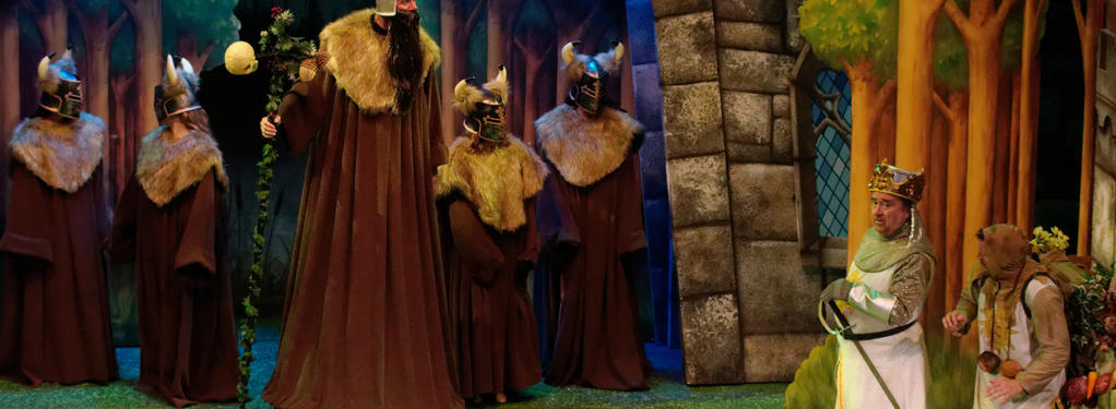 Photograph from Monty Python&#039;s Spamalot - lighting design by Theo Farringdon