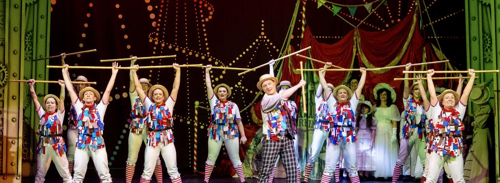 Photograph from Chitty Chitty Bang Bang - lighting design by Rohan Green