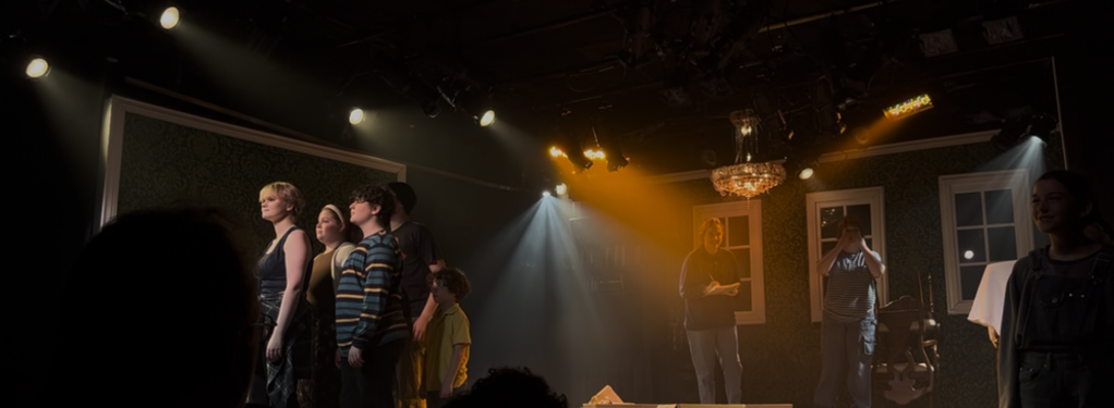 Photograph from Fun Home - lighting design by Ziggy Bornas