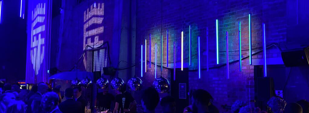 Photograph from Bar Mitzvah Party - lighting design by John Castle