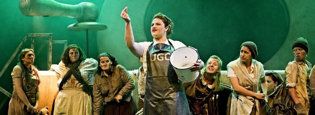 Photograph from Urinetown - lighting design by Grant Anderson