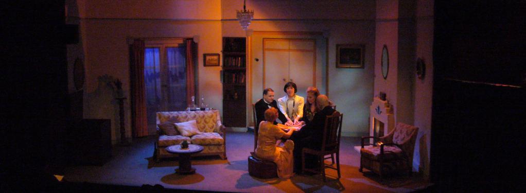 Photograph from Blithe Spirit - lighting design by Alastair Griffith