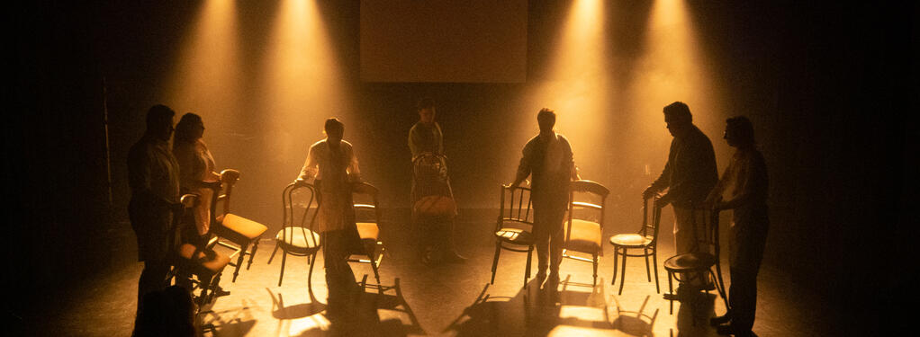 Photograph from The Resistible Rise of Arturo Ui - lighting design by MattSmithLX