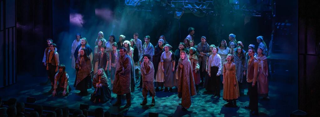 Photograph from Les Miserables (Schools Edition) - lighting design by James McFetridge