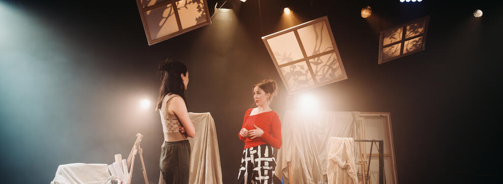 Photograph from Scarlet Sunday - lighting design by CatjaHamilton