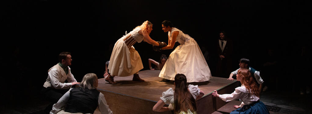 Photograph from The Sweet Science of Bruising - lighting design by Peter Bird