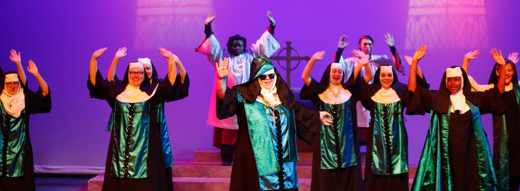 Photograph from Sister Act - lighting design by Wally Eastland