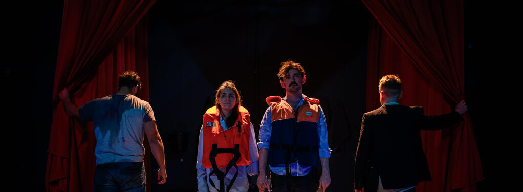 Photograph from Sorry We Didn't Die at Sea - lighting design by CatjaHamilton