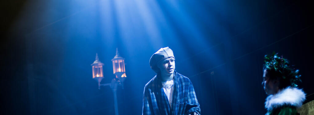 Photograph from A Christmas Carol - lighting design by sam.bernstein