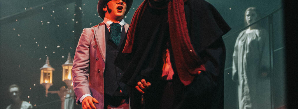 Photograph from A Christmas Carol - lighting design by sam.bernstein