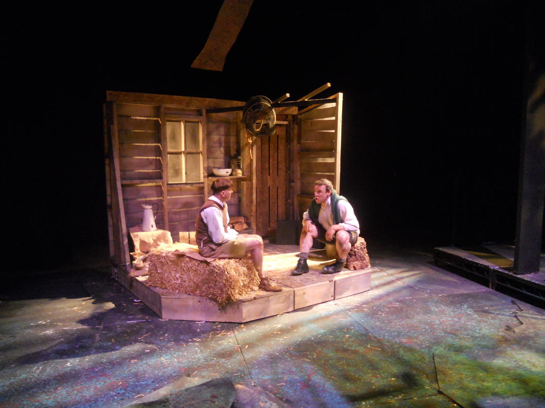 Photograph from Blue Remembered Hills - lighting design by Nigel Lewis