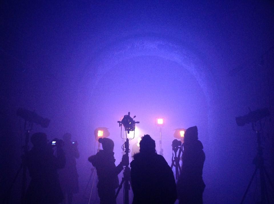 Photograph from Bitching Music Video - lighting design by Amy Mae