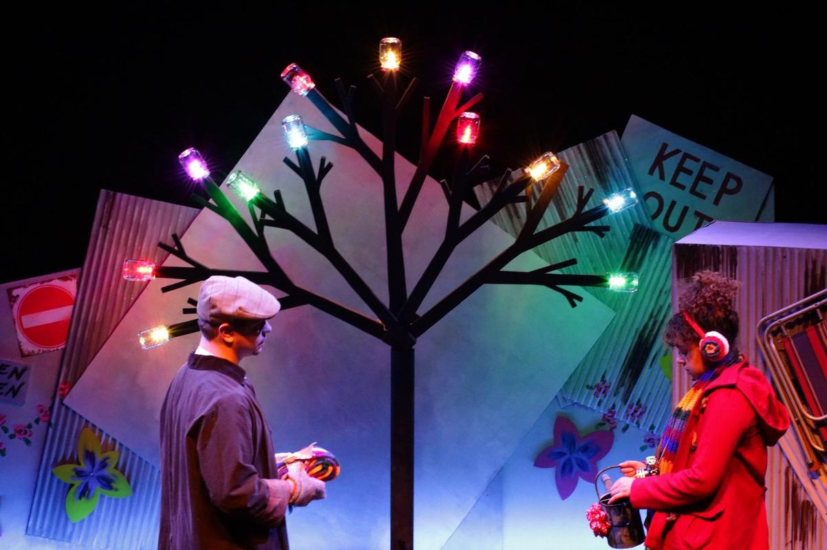 Photograph from The Selfish Giant - lighting design by Jason Salvin