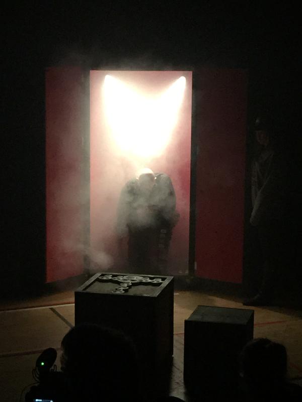 Photograph from Hamlet: The Video Game; The Stage Show - lighting design by HawkinsLX