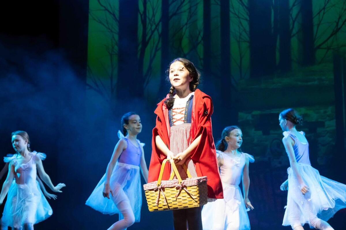 Photograph from Into the Woods Jr. - lighting design by Alexander Hoppe