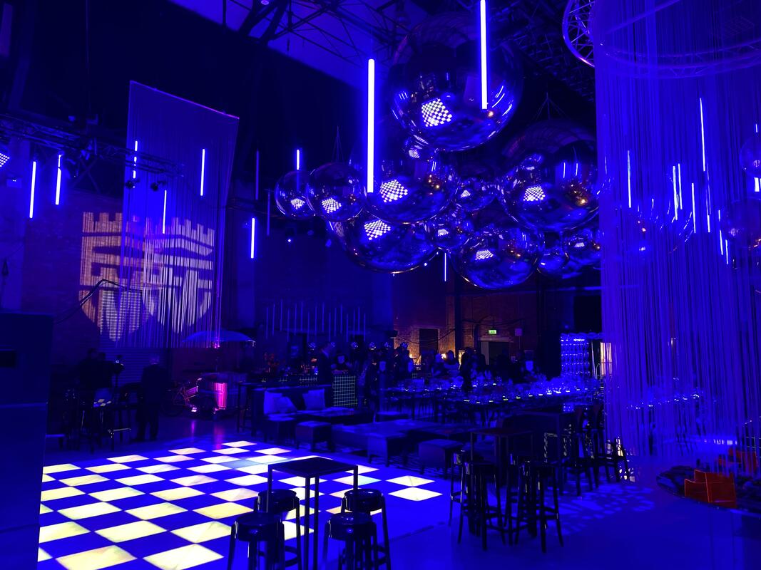 Photograph from Bar Mitzvah Party - lighting design by John Castle