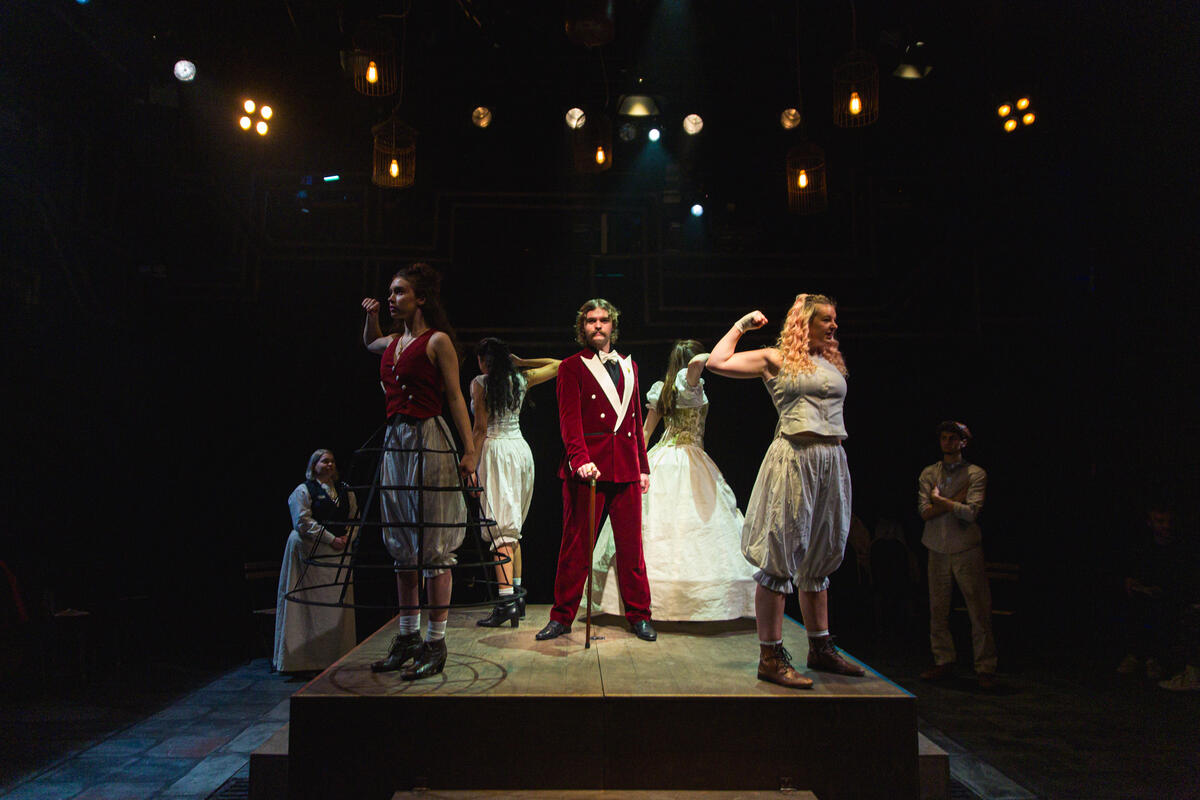 Photograph from The Sweet Science of Bruising - lighting design by Peter Bird