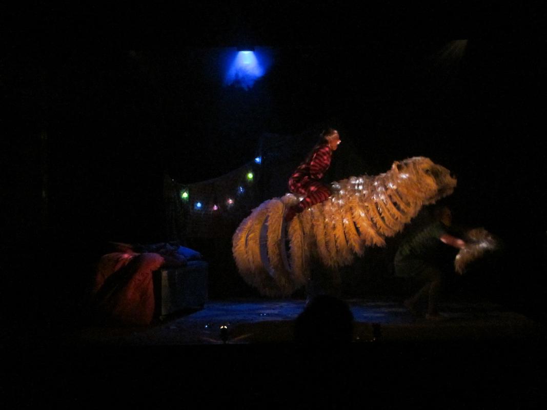 Photograph from The Bear By Raymond Briggs - lighting design by Tom White