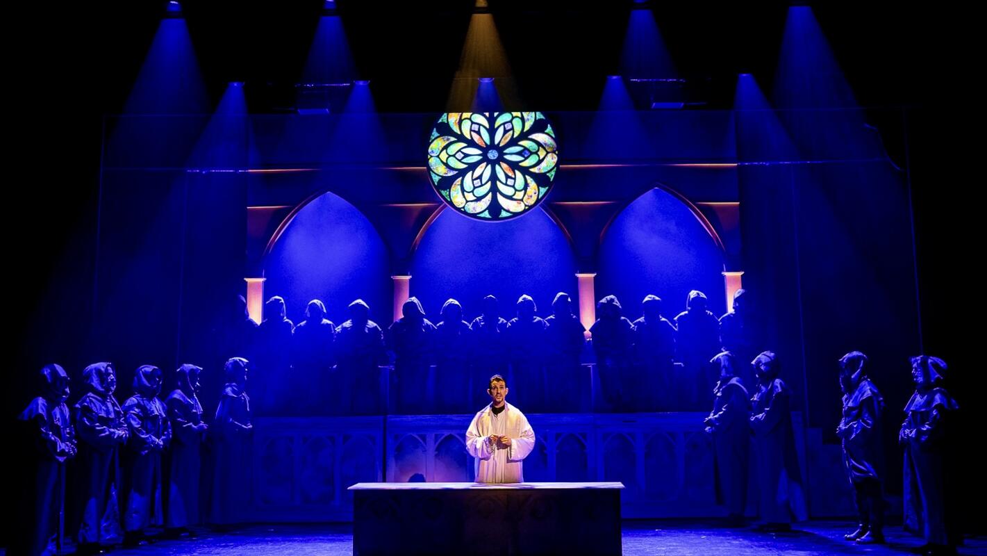 Photograph from The Hunchback of Notre Dame - lighting design by Johnathan Rainsforth