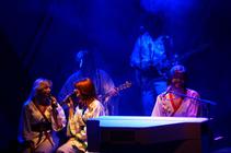 Photograph from ABBA Reunion - lighting design by Pete Watts