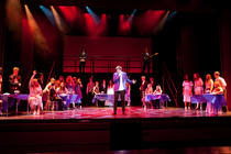 Photograph from The Wedding Singer - lighting design by Jonathan Haynes