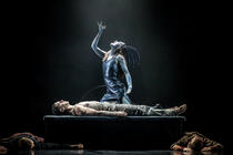 Photograph from Frankenstein - lighting design by Guy Hoare