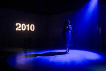 Photograph from Earthquakes In London - lighting design by Eoin Beaton