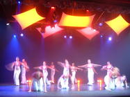 Photograph from Gotta Dance - lighting design by Pete Watts