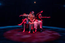 Photograph from Spinning The Line - lighting design by MattSmithLX