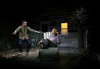 Photograph from Proof - lighting design by Joseph Ed Thomas