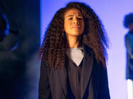 Photograph from Lament for Sheku Bayoh - lighting design by Emma Jones