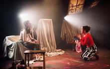 Photograph from Scarlet Sunday - lighting design by CatjaHamilton