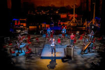 Photograph from Connecting Voices: Orpheus in the Record Shop - lighting design by Jason Addison